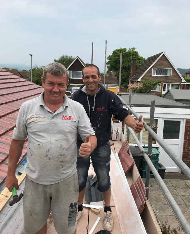 M E Contractors roofing North Wales.